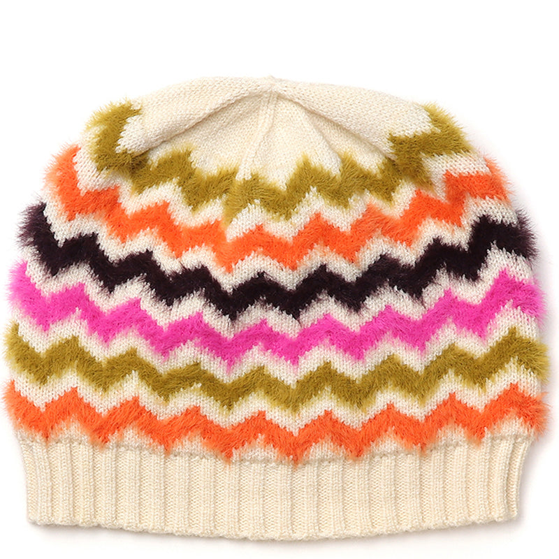 (a10) P.O.M Cream Mix Pull Through Scarf