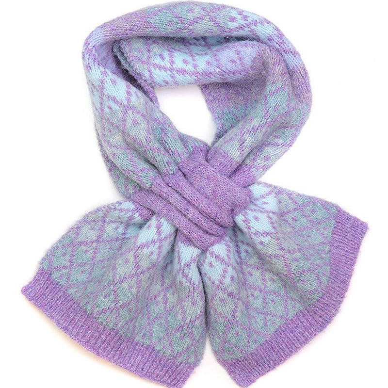 (a1) P.O.M Recycled Blue Lilac Grey Pull Through Scarf