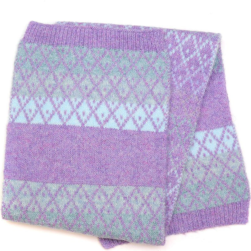 (a1) P.O.M Recycled Blue Lilac Grey Pull Through Scarf