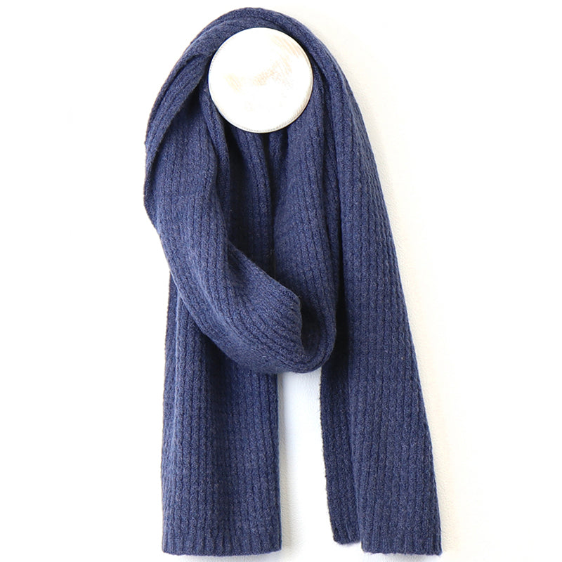 (b9a) P.O.M Long Scarf Denim Blue