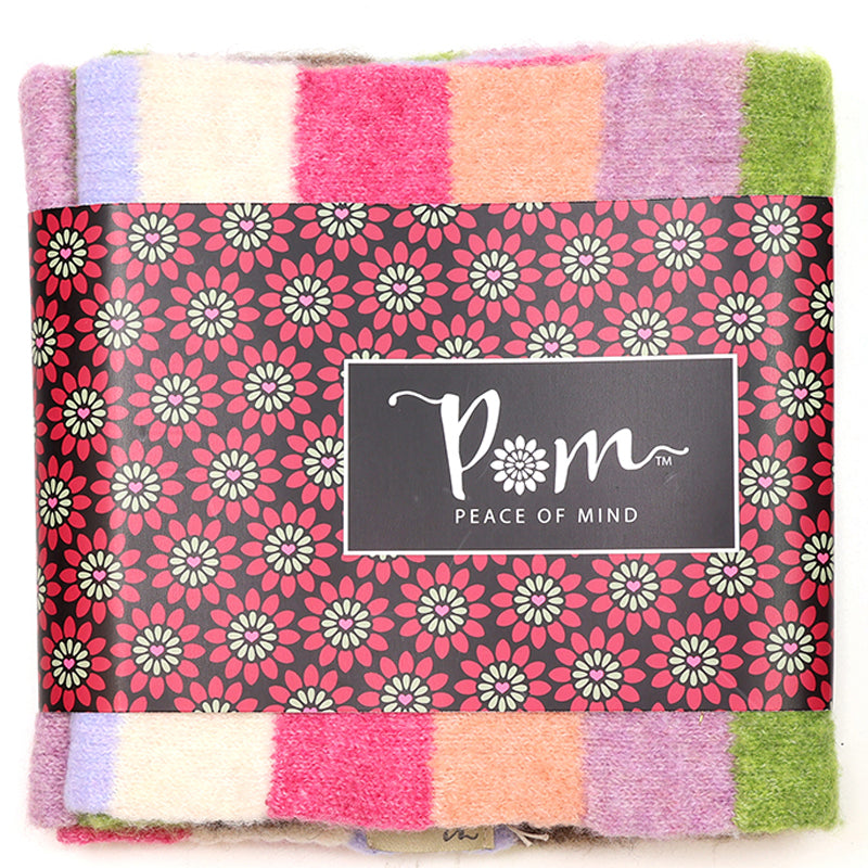 (a12) P.O.M. Pink Mix Stripe Scarf