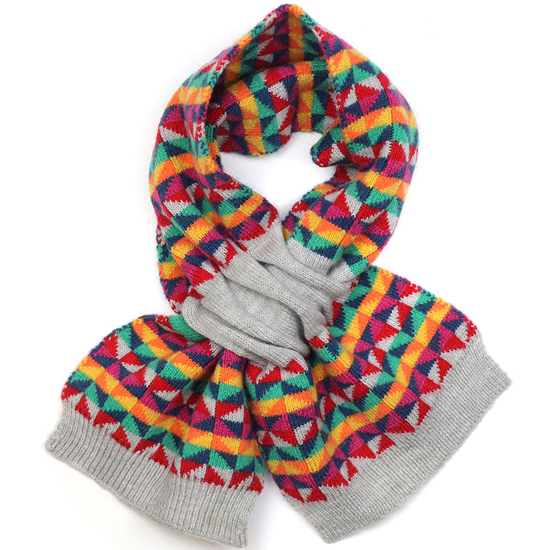 (a2) P.O.M. Grey Red Mix Beanie Hat