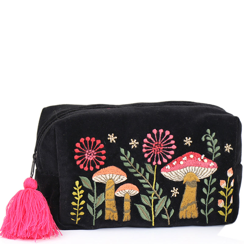 (b8) P.O.M. Travel Make-Up Bag Black Velvet