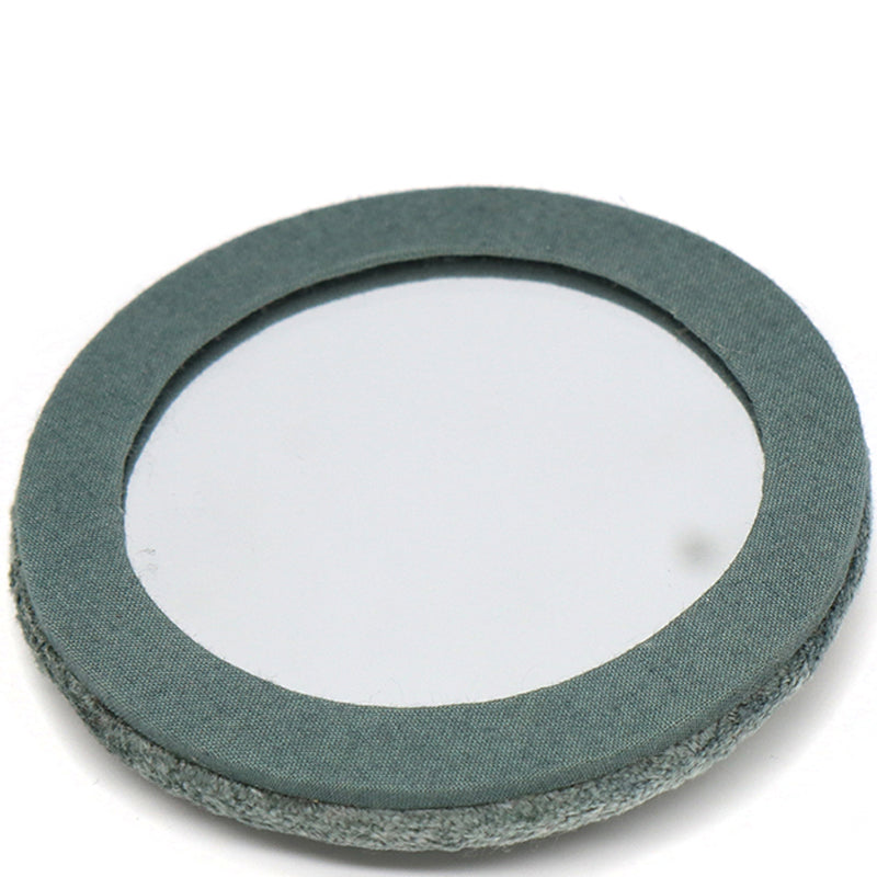 (a21) P.O.M. Grey Velvet Embroidered Jewellery Box