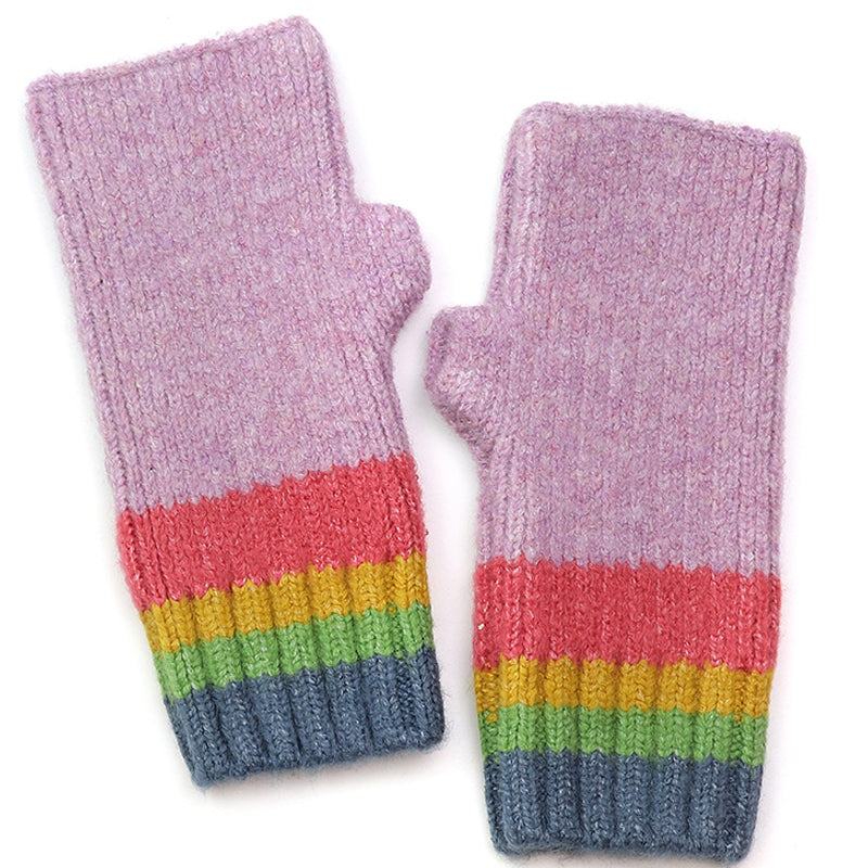 (a1b) P.O.M. Ladies Lilac Multi Knitted Gloves