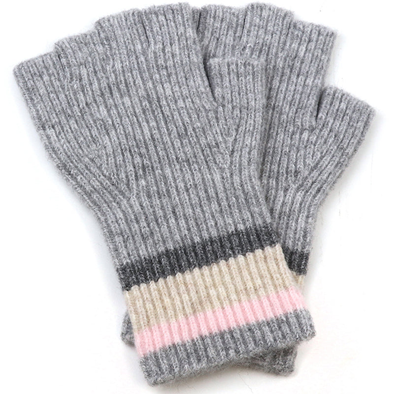 (a13) P.O.M. Grey Multi Long Scarf