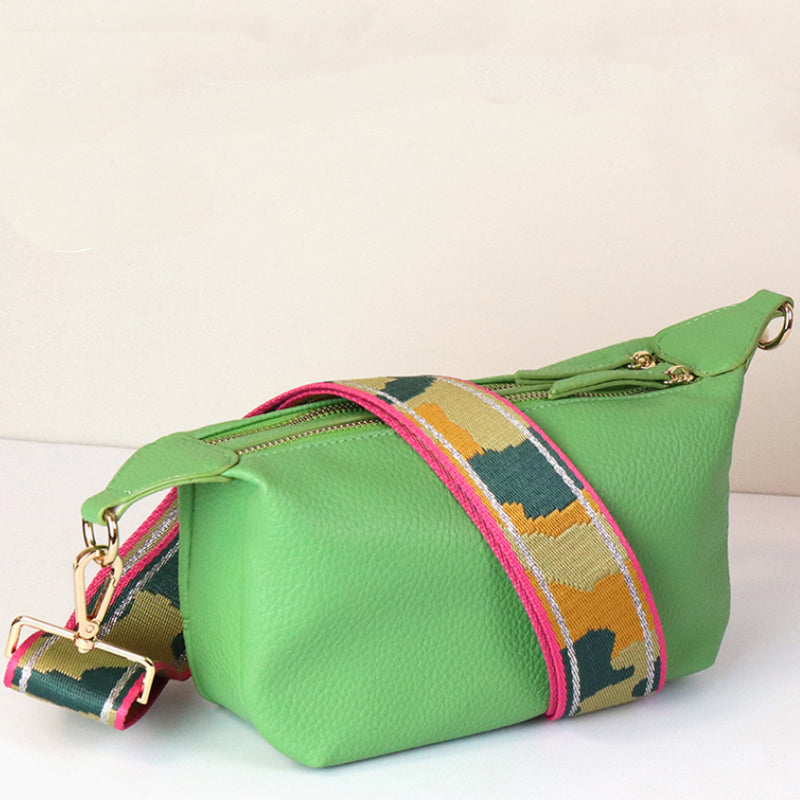 (1aa) Your Bag Heaven Green Vegan Leather Shoulder Crossbodybag