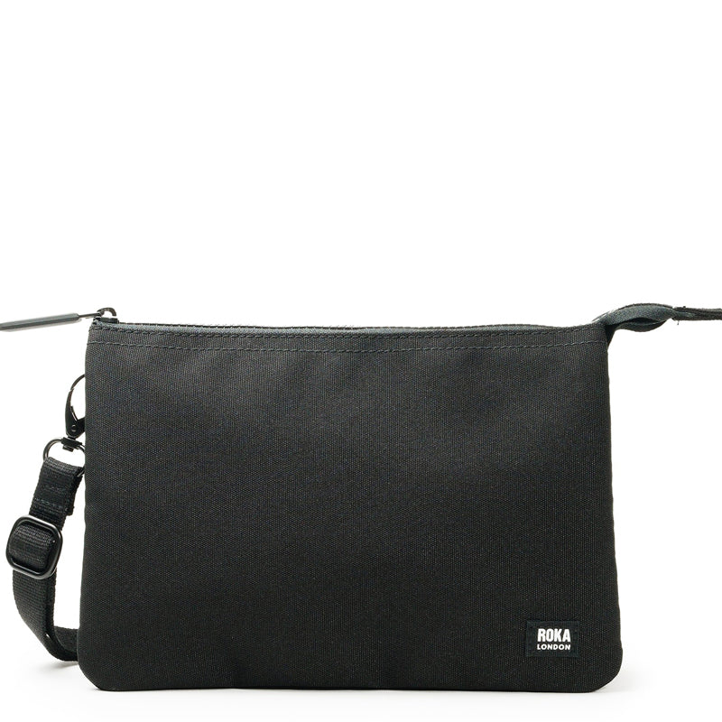 Roka Carnaby XL Black Crossbody Shoulder Bag Vegan Sustainable Product