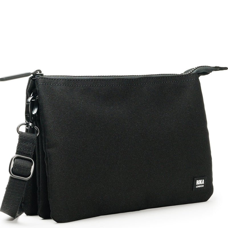 Roka Carnaby XL Black Crossbody Shoulder Bag Vegan Sustainable Product