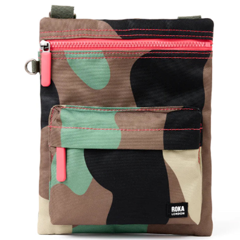 Roka Chelsea (M) Vintage Camo Crossbody Shoulder Bag Vegan Sustainable Product