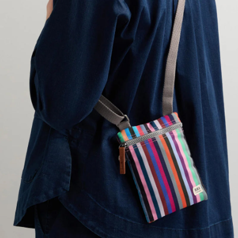 (a3) Roka Chelsea Multi Stripe Crossbody Shoulder Bag Vegan Sustainable Product