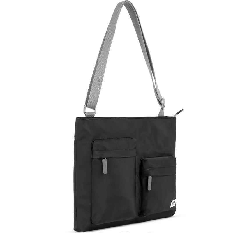 Roka Moorgate M Black Ladies Mens Crossbody Shoulder Bag Vegan Sustainable Product