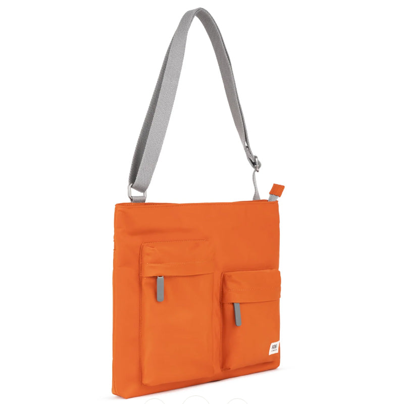 Roka Moorgate M Burnt Orange Ladies Mens Crossbody Shoulder Bag Vegan Sustainable Product