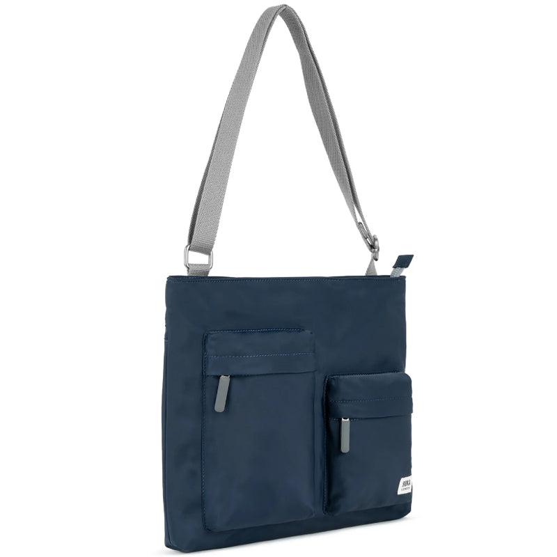 Roka Moorgate M  Midnight Blue Ladies Mens Crossbody Shoulder Bag Vegan Sustainable Product