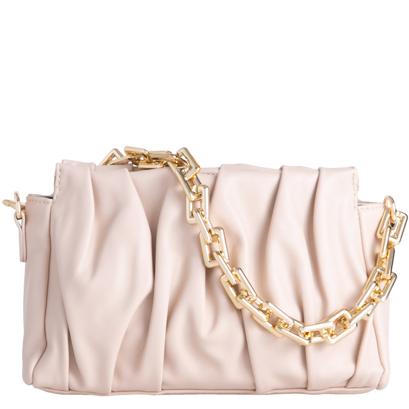 (a4) Your Bag Heaven  Nude Pink Clutch Shoulder Crossbody Bag