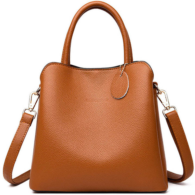 (a) Your Bag Heaven Tan Crossbody Shoulder Grab Bag