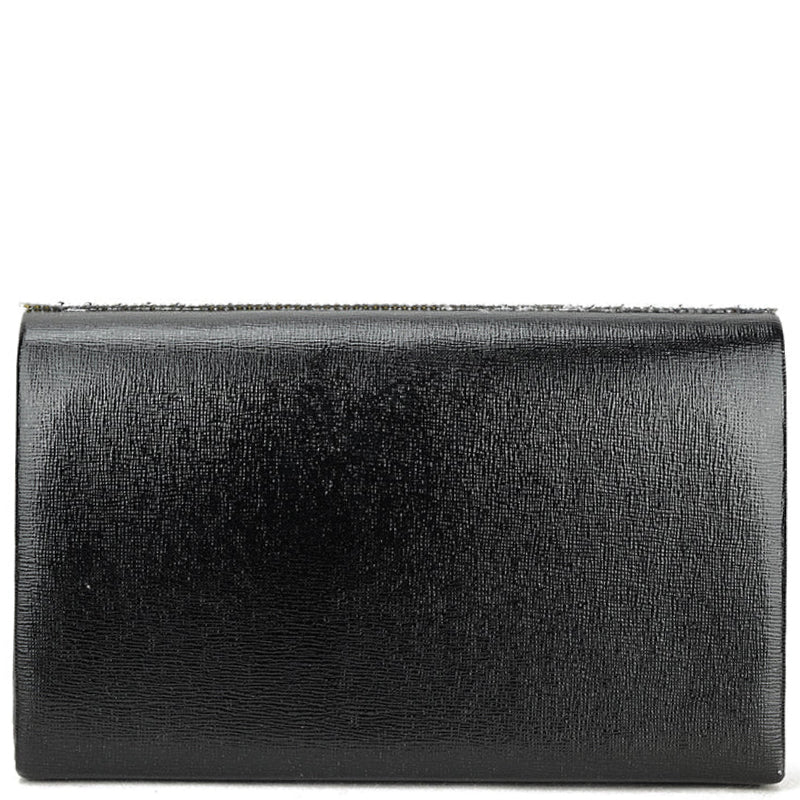 (1b) Your Bag Heaven Black Clutch Shoulder Evening Bag
