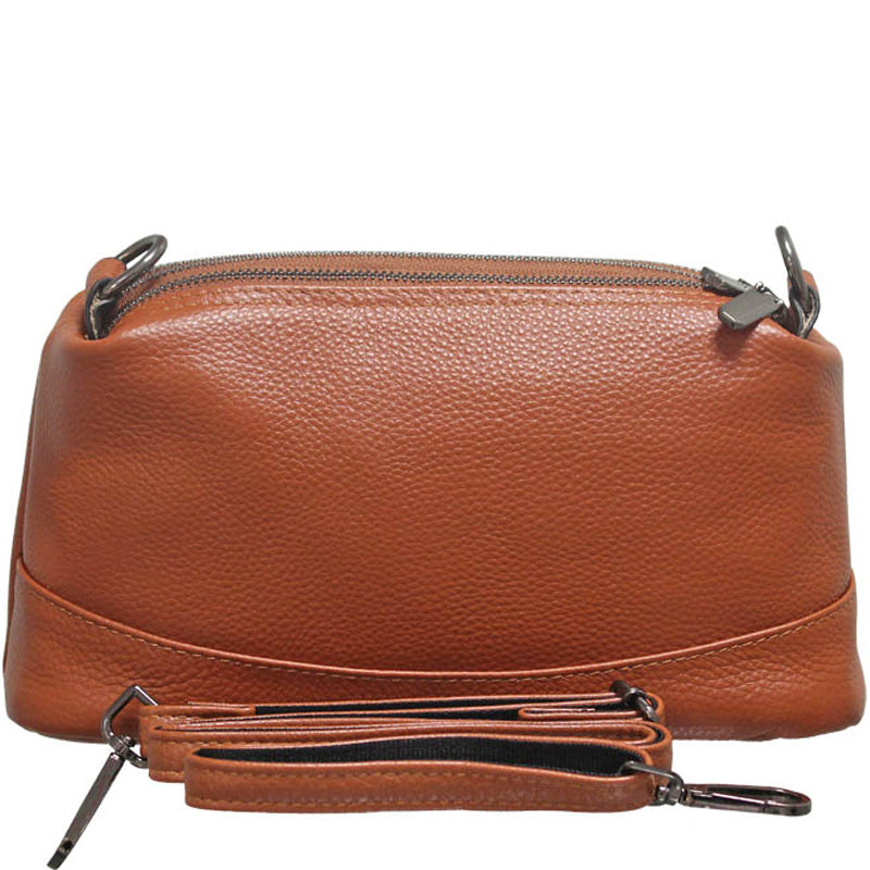 (1am) Your Bag Heaven Tan Leather Crossbody Shoulder Bag