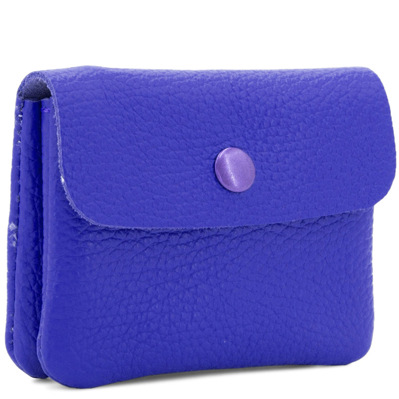 (a2) Your Bag Heaven Small Blue Metalic Leather Purse