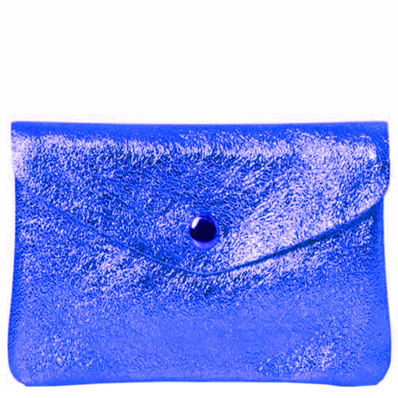 (a2) Your Bag Heaven Small Blue Metalic Leather Purse