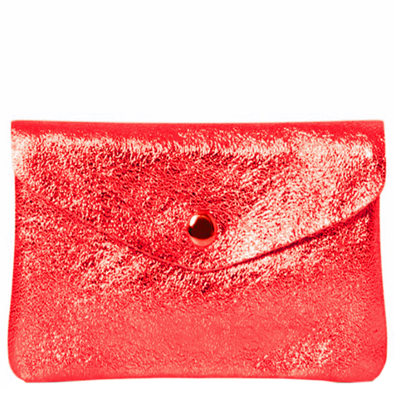 (a2) Your Bag Heaven Small Red Metalic Leather Purse