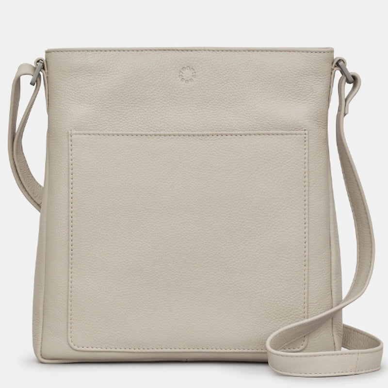 (A6) Yoshi Grey Soft Leather Crossbody Shoulder Bag