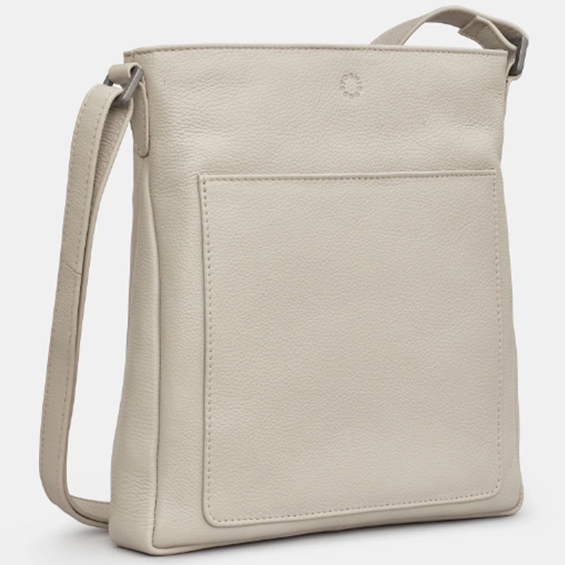 (A6) Yoshi Grey Soft Leather Crossbody Shoulder Bag