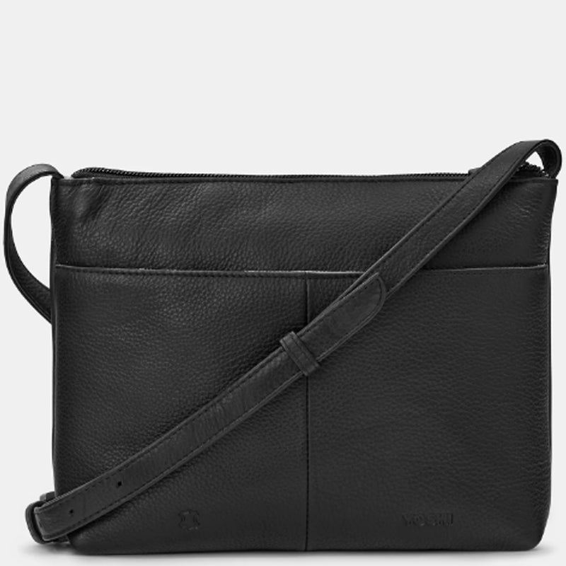 (A1e) Yoshi Blue Black Leather Crossbody Shoulder Bag