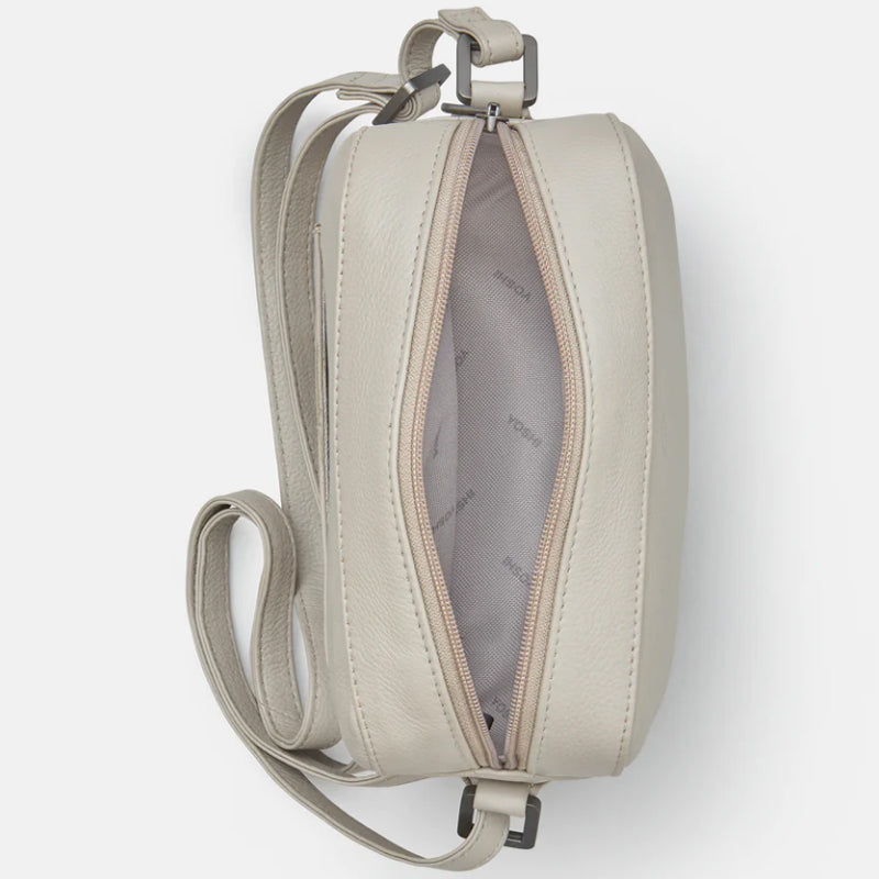 a1 Yoshi Warm Grey Soft Leather Cross Body Bag Shoulder Bag