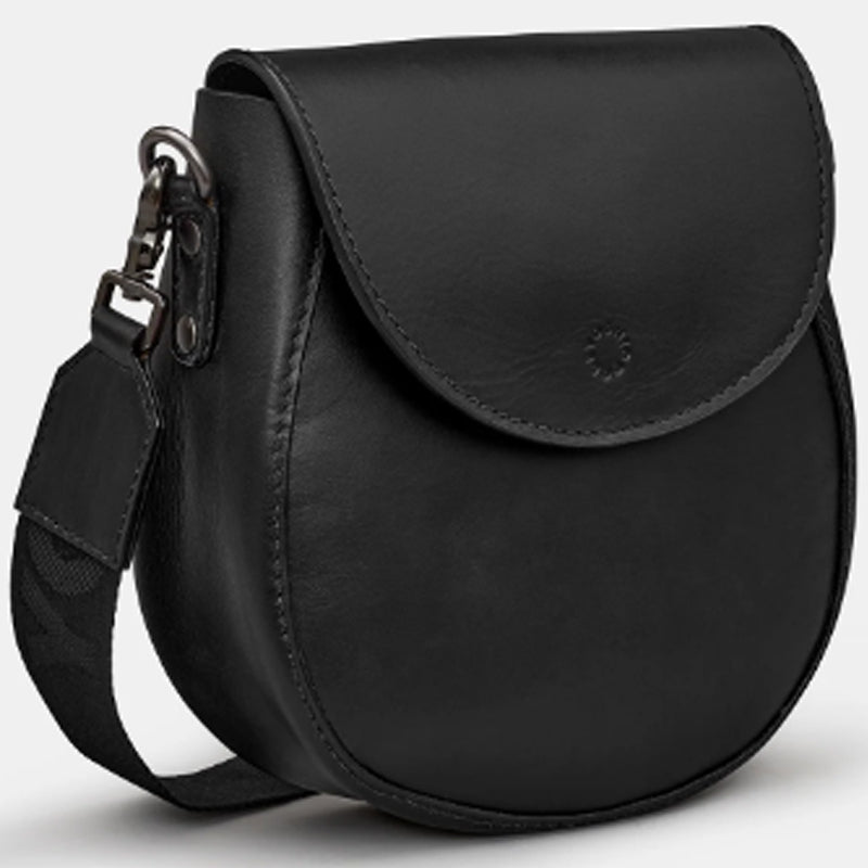 a Yoshi Black Leather Crossbody Shoulder Bag