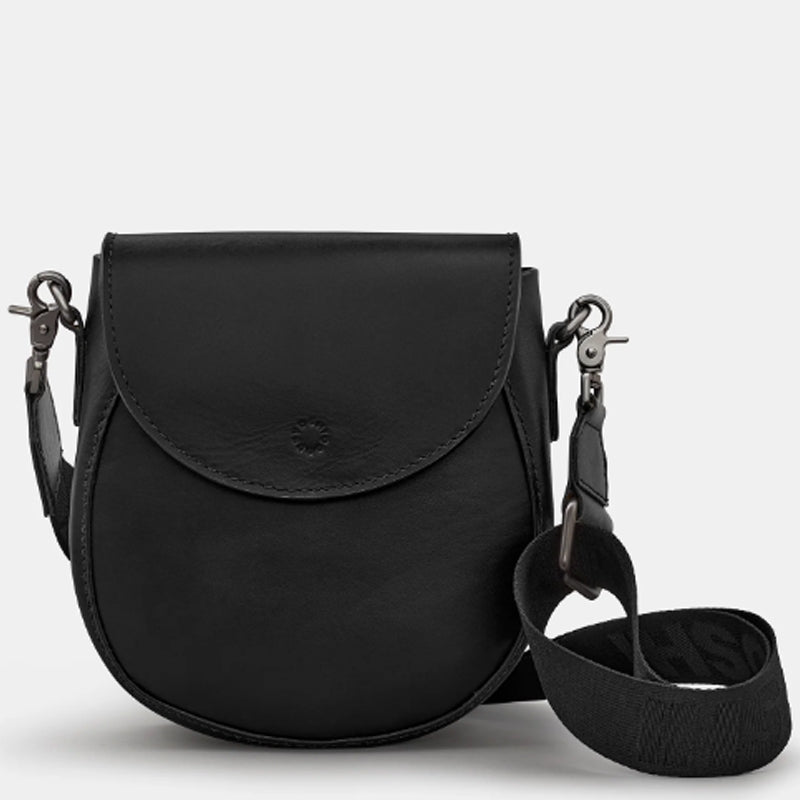 a Yoshi Black Leather Crossbody Shoulder Bag