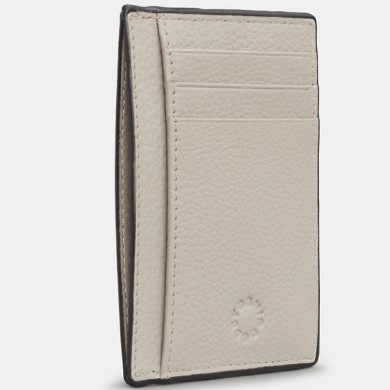 (A6) Yoshi Warm Grey Soft Leather Wallet Card I.D. Pass