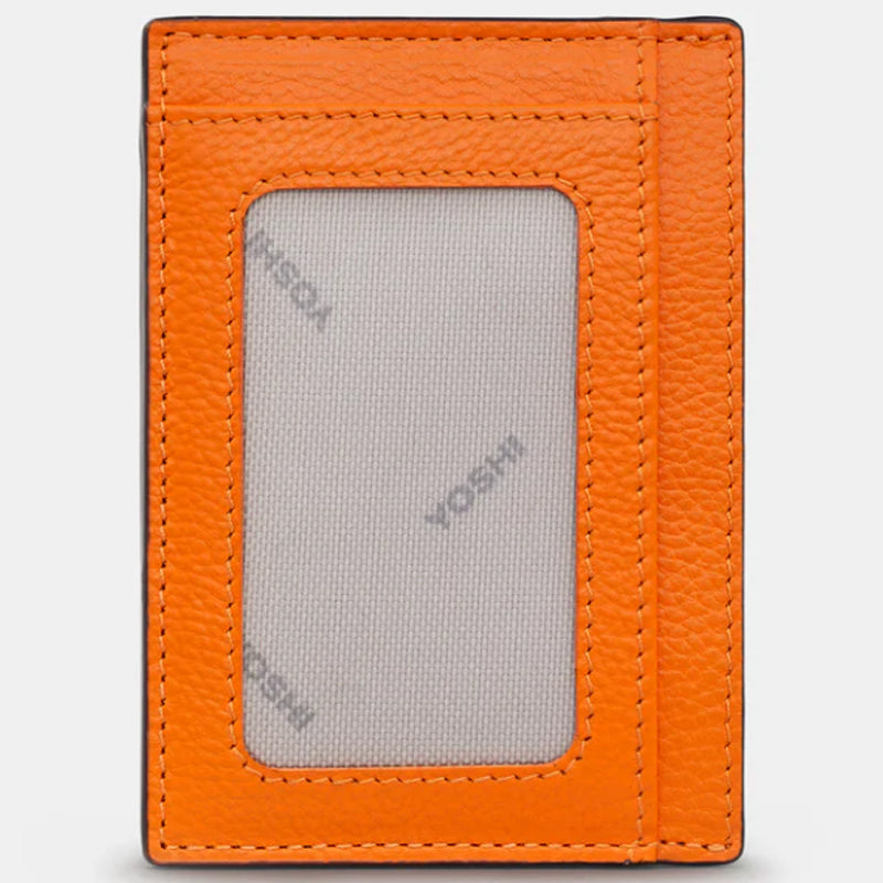 (A5) Yoshi Orange Soft Leather Wallet Card I.D. Pass