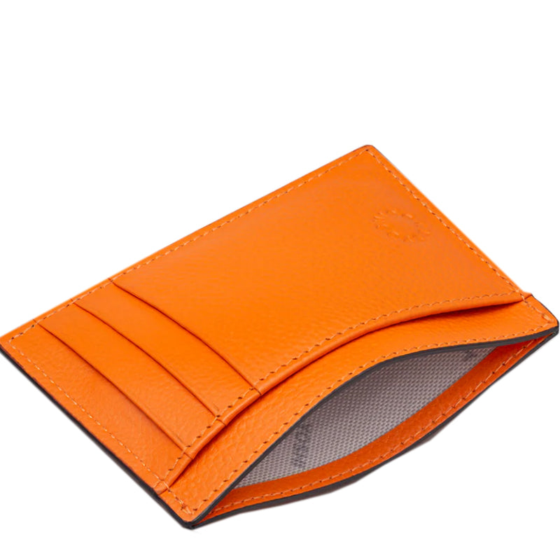 (A5) Yoshi Orange Soft Leather Wallet Card I.D. Pass