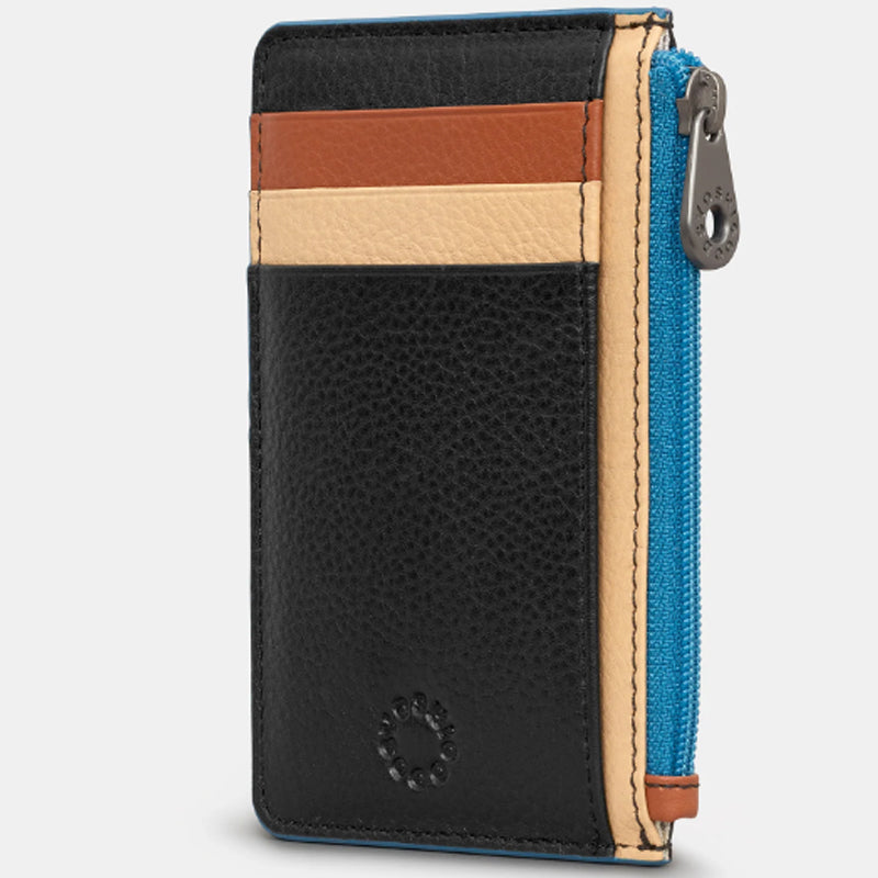 Yoshi (c5) Coin Card Wallet Black Multi Soft Leather