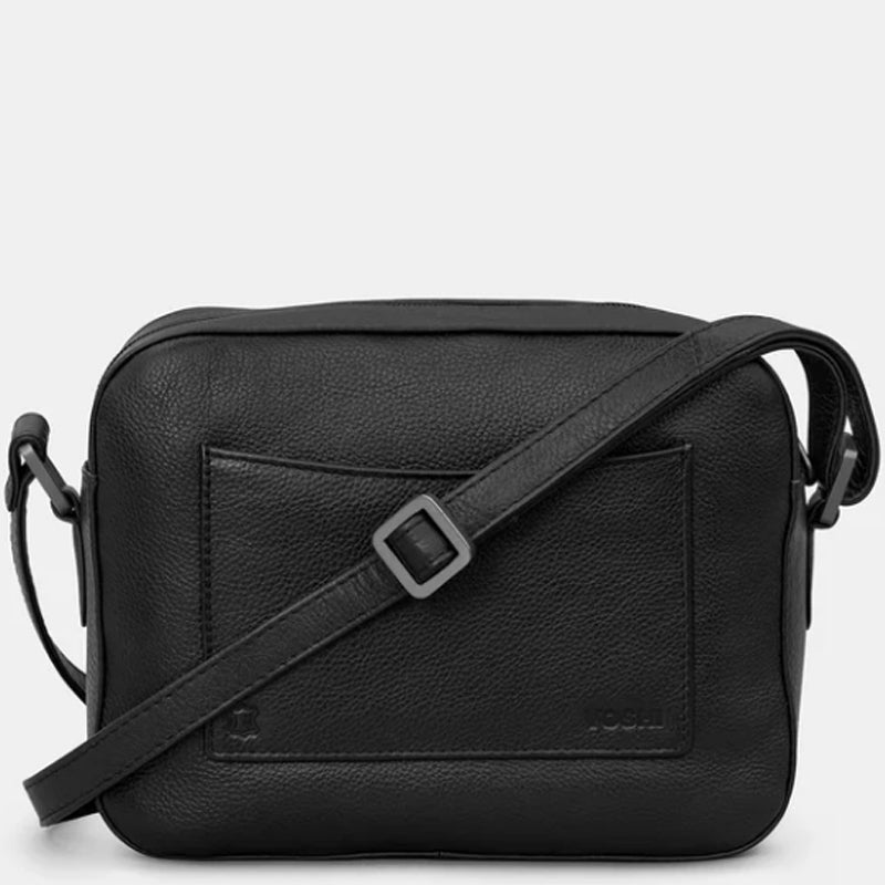 a1 Yoshi Black Soft Leather Cross Body Bag Shoulder Bag