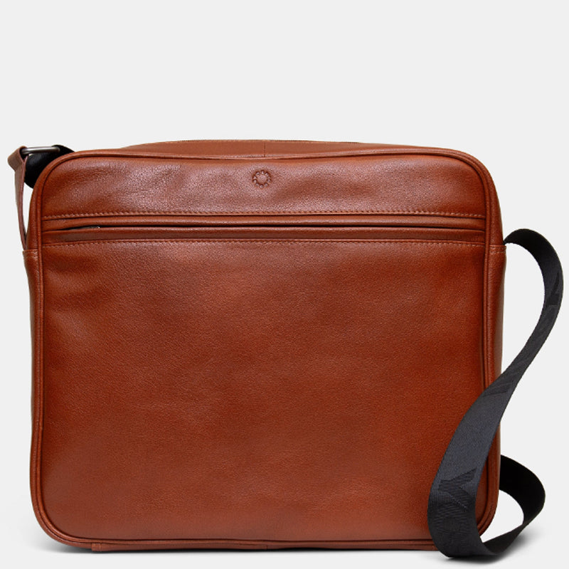 (A1) Yoshi Brown Soft Leather Crossbody Shoulder Messenger Bag