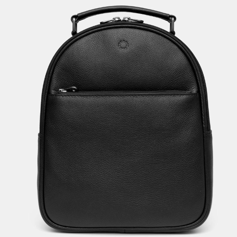 (A1)  Yoshi Black Leather Backpack Grab bag