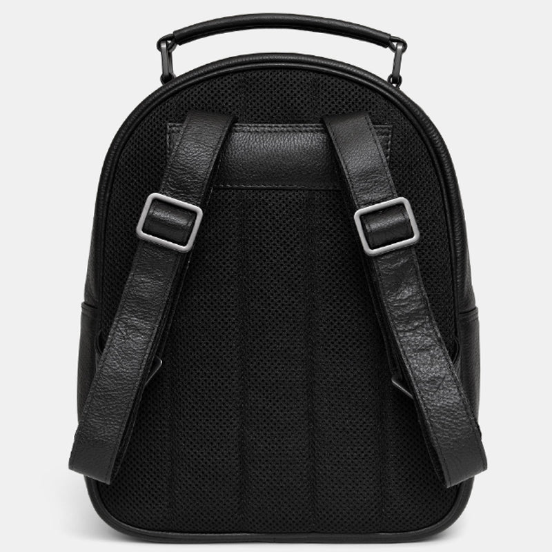 (A1)  Yoshi Black Leather Backpack Grab bag