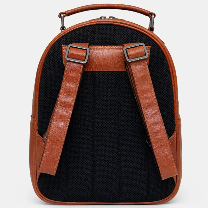 (A1) Yoshi Brown Leather Backpack Grab bag