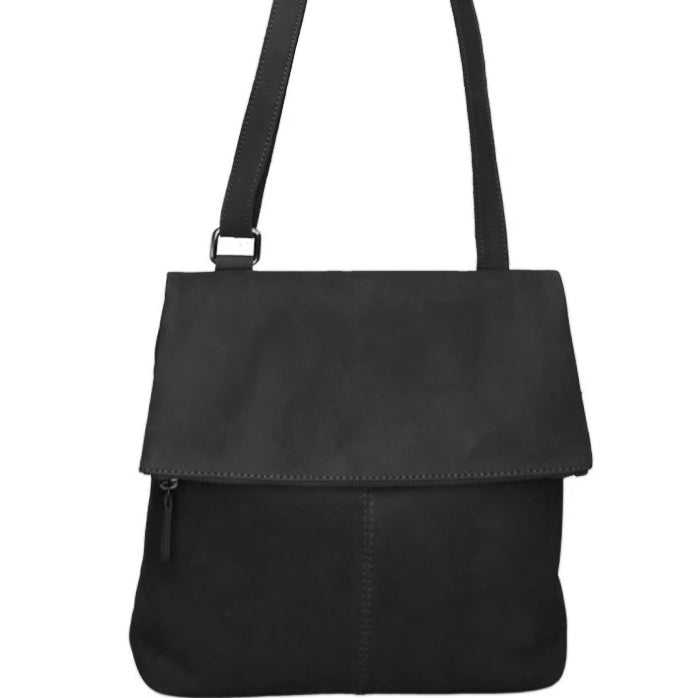 Bolla a2 Leather Black Crossbody Shoulder Bag
