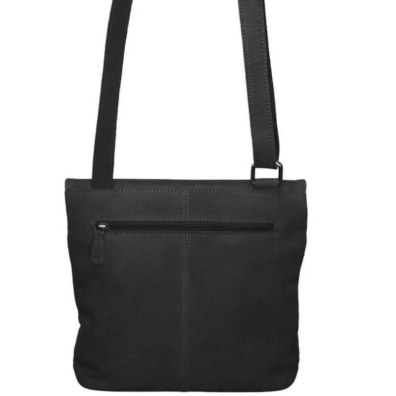 (a1) Bolla a2 Leather Black Crossbody Shoulder Bag