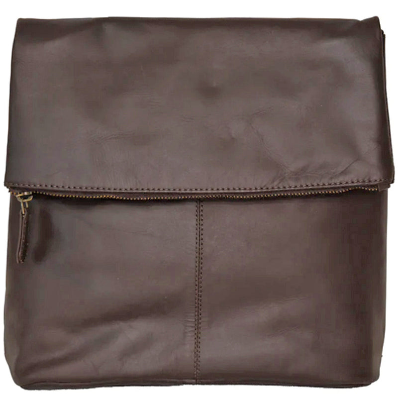 (a1) Bolla Leather Dark Brown Crossbody Shoulder Bag