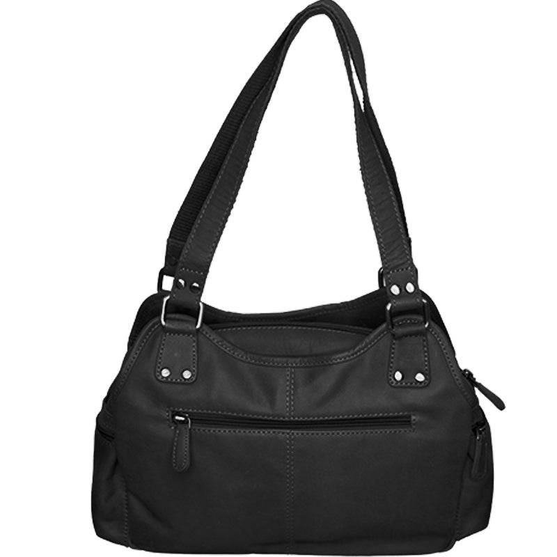 (a4) Bolla Leather Black Three Quarter Shoulder Bag