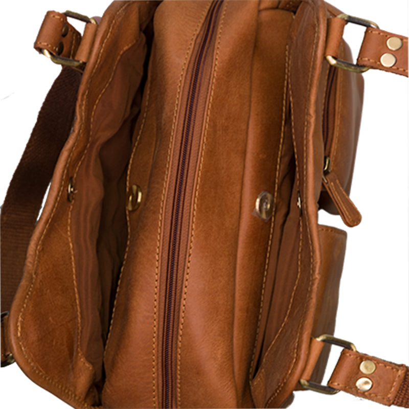 (a4) Bolla Leather Tan Three Quarter Shoulder Bag