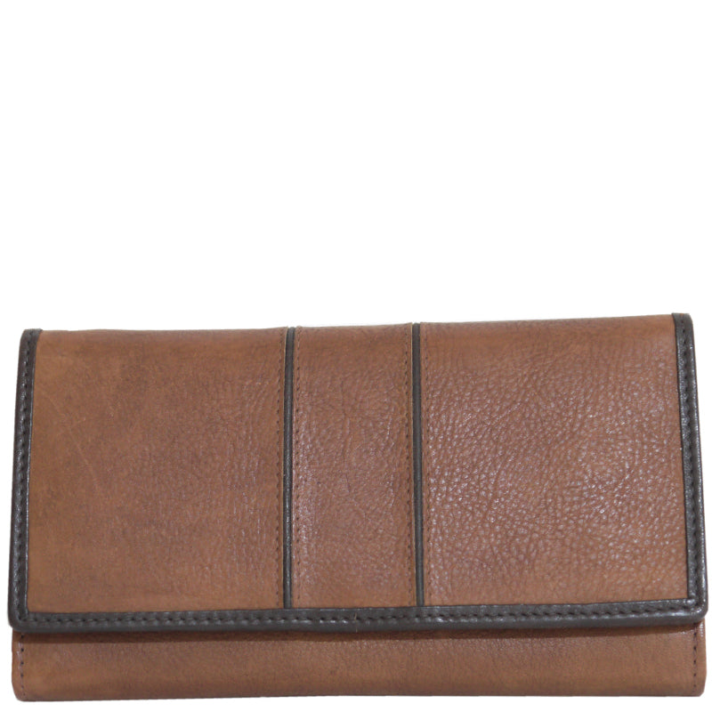 (a3) Your Bag Heaven Premium Collection Cognac Brown Leather Purse