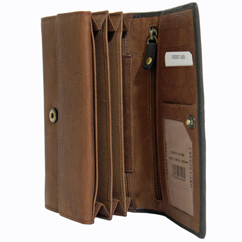 (a3) Your Bag Heaven Premium Collection Cognac Brown Leather Purse