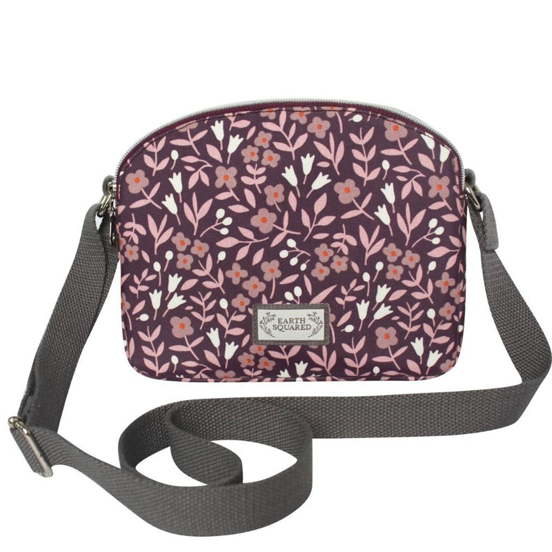 (b1) Earth Squared Mulberry Oil Cloth Crossbody Shoulder Bag