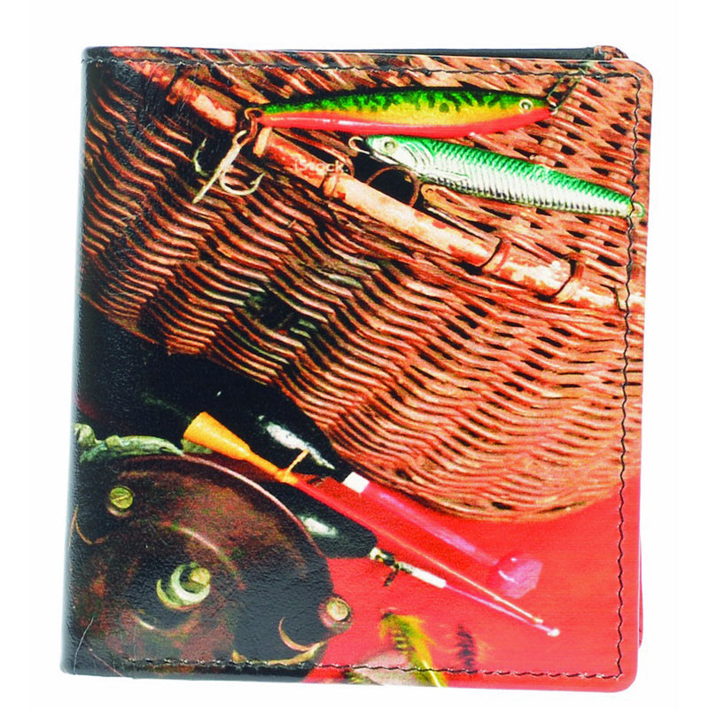 Golunski (1f) Leather Fly Fishing Coin Section Credit Card Notecase
