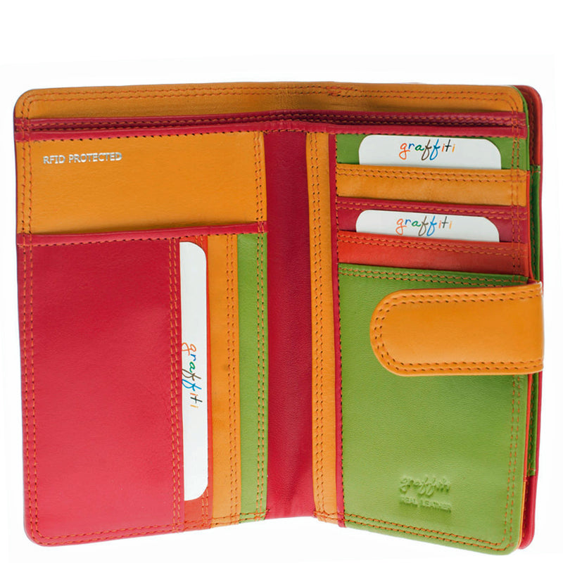 (a1) Golunski Spice Multicoloured Leather Front Flap And Back Flap Purse